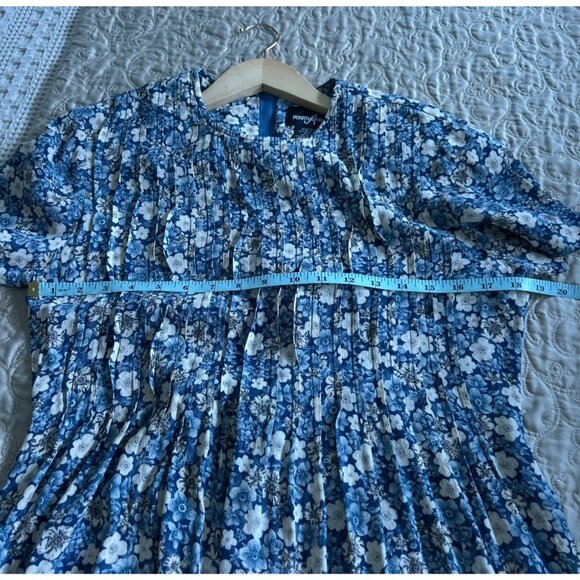 Vintage Ditsy floral babydoll Midi Dress - classic 90s floral dress style with D - Picture 6 of 10